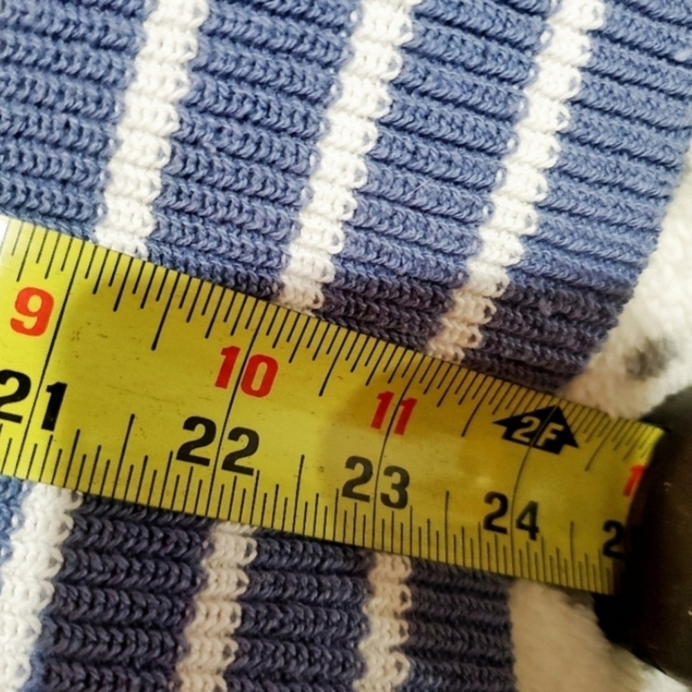 Eileen Fisher Nwt Blue and White Striped Sweater - Picture 6 of 7